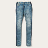 Women Denim | Stetson Skinny Fit Stripe Leg Jean Blue