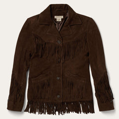 Women Fringe Jackets | Stetson Fringe Suede Jacket Chocolate
