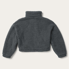 Women Jackets | Stetson Fuzzy Teddy Bear Fleece Jacket Grey