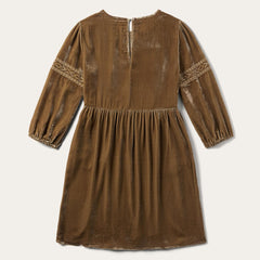 Women Mini | Stetson Khaki Velvet Babydoll Dress Copper