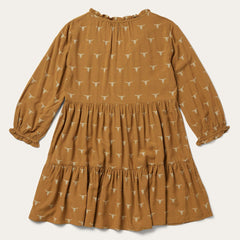 Women Mini | Stetson Mojave Longhorn Print Dress Brown