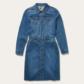 Women Mini | Stetson Premium Denim Shirt Dress Blue