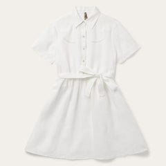 Women Mini | Stetson White Linen Shirt Dress White