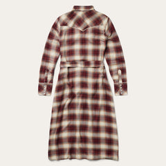 Women Shirt Dresses | Stetson Black Cherry Plaid Shirt Dress Red