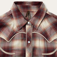 Women Shirt Dresses | Stetson Black Cherry Plaid Shirt Dress Red