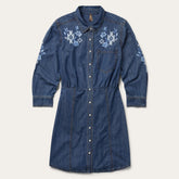 Women Shirt Dresses | Stetson Dark Blue Denim Shirt Dress Blue