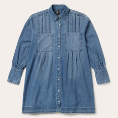Women Shirt Dresses | Stetson Denim Button Front Shirt Dress Blue