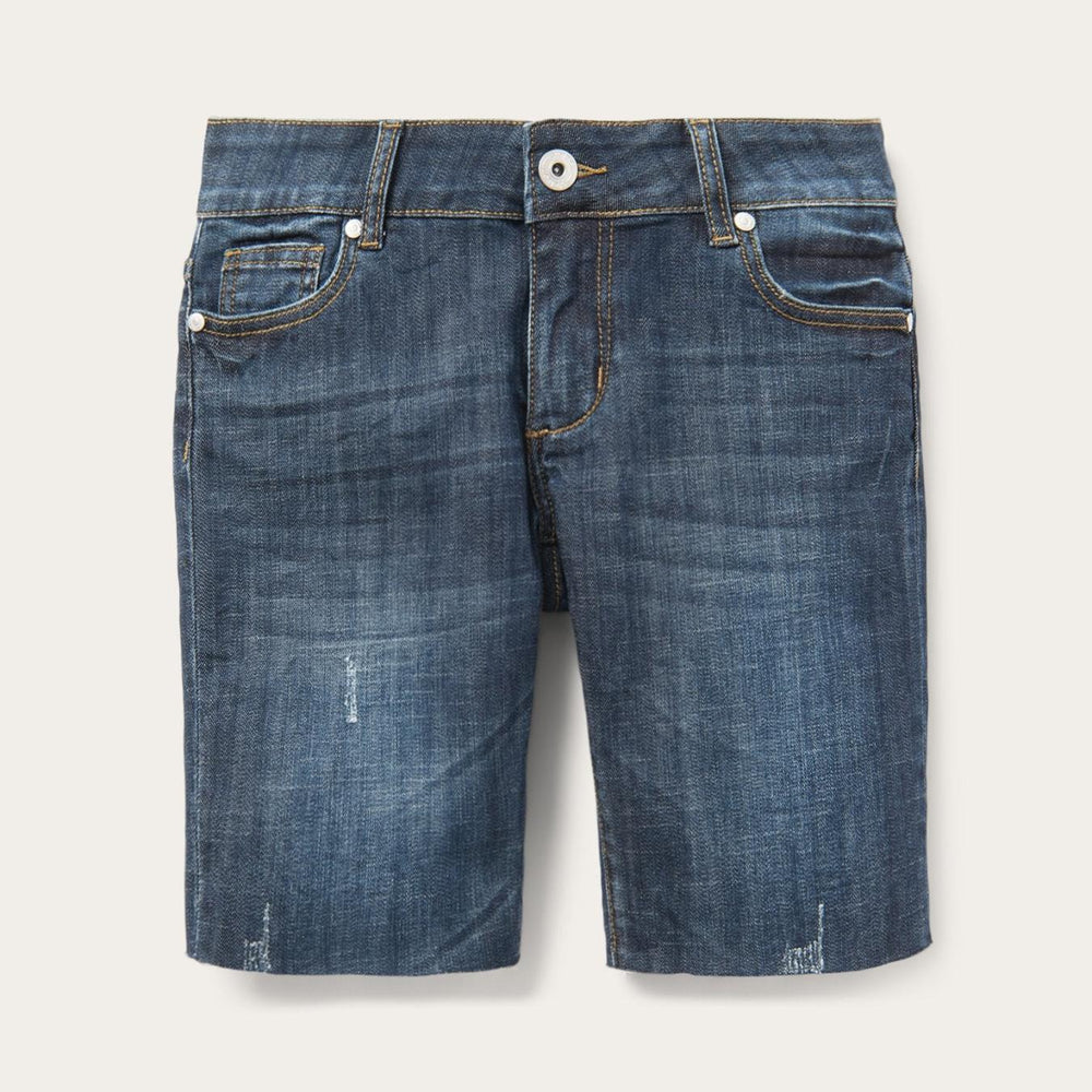 Women Skirts & Shorts | Stetson Dark Wash Denim Shorts Blue