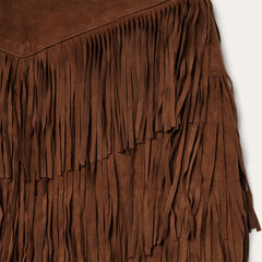 Women Skirts & Shorts | Stetson Lamb Suede Fringe Mini Skirt Brown