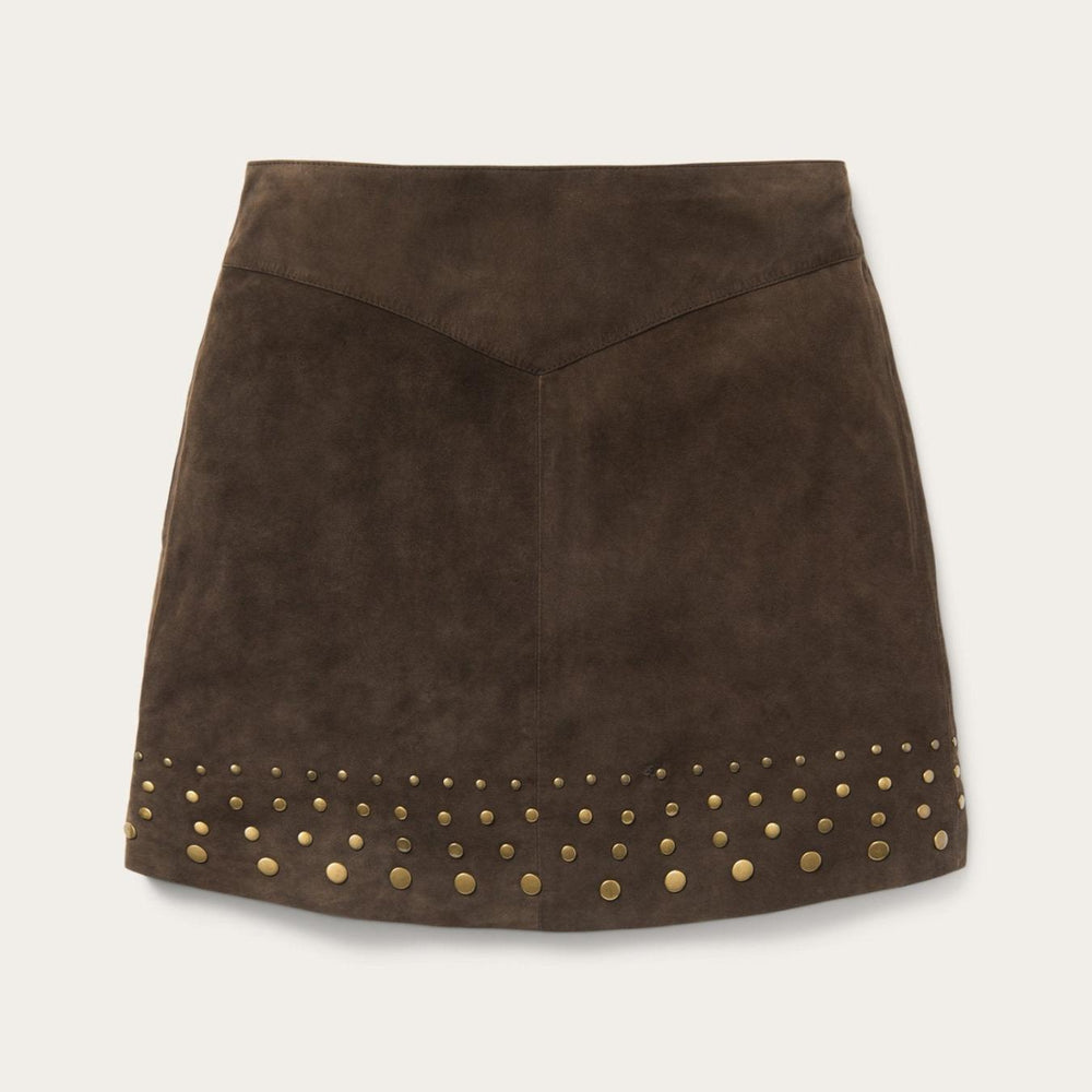 Women Skirts & Shorts | Stetson Lamb Suede Skirt With Nailheads Brown