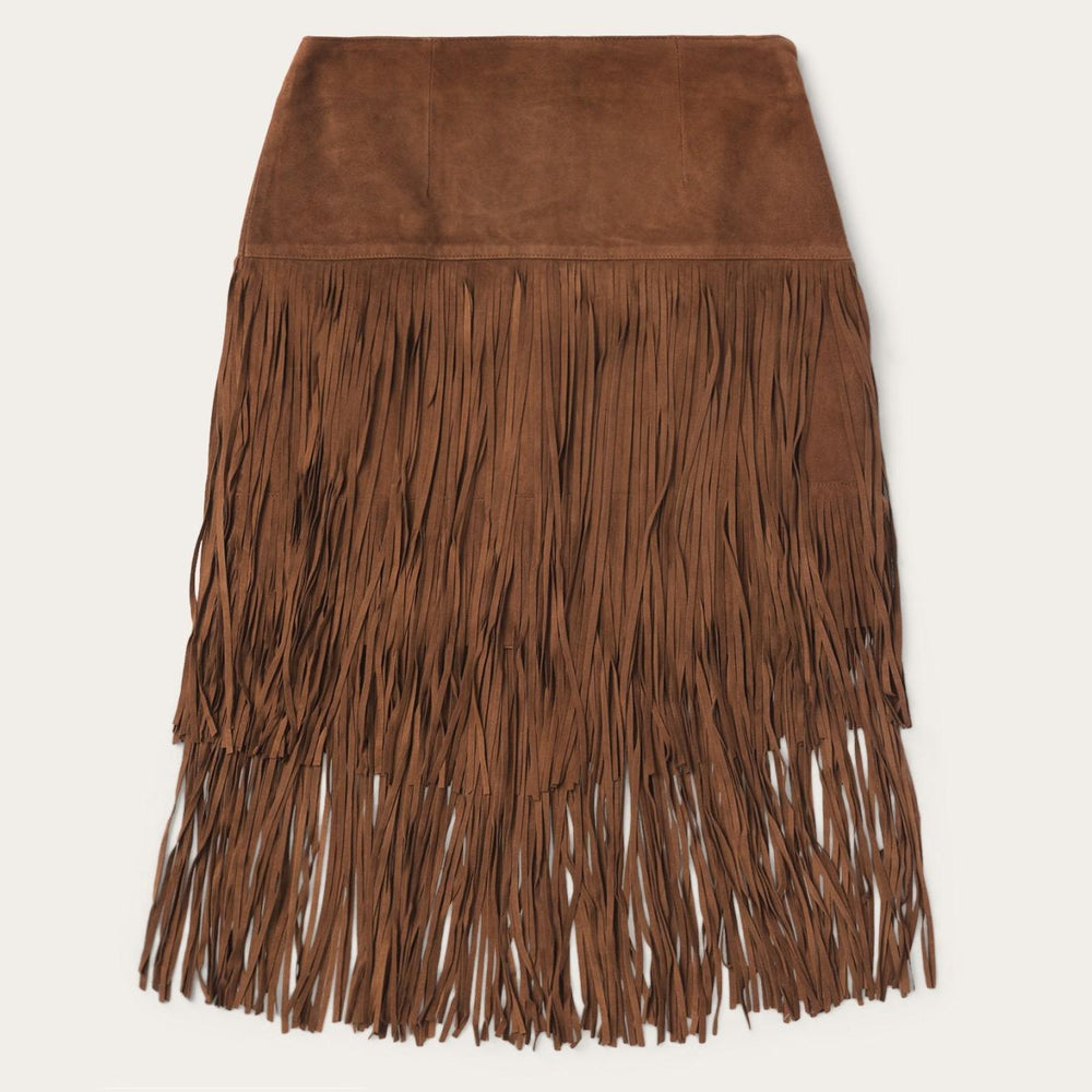 Women Skirts & Shorts | Stetson Suede Fringed Skirt Brown