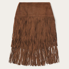 Women Skirts & Shorts | Stetson Suede Fringed Skirt Brown
