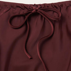 Women Skirts & Shorts | Stetson Wine Satin Skirt Red