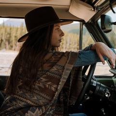 Women Sweaters | Stetson Aztec Print Sweater Poncho Multi