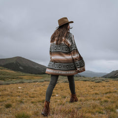 Women Sweaters | Stetson Brown Serape Belted Cardigan Brown