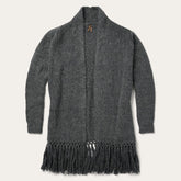 Women Sweaters | Stetson Charcoal Fringed Cardigan Grey