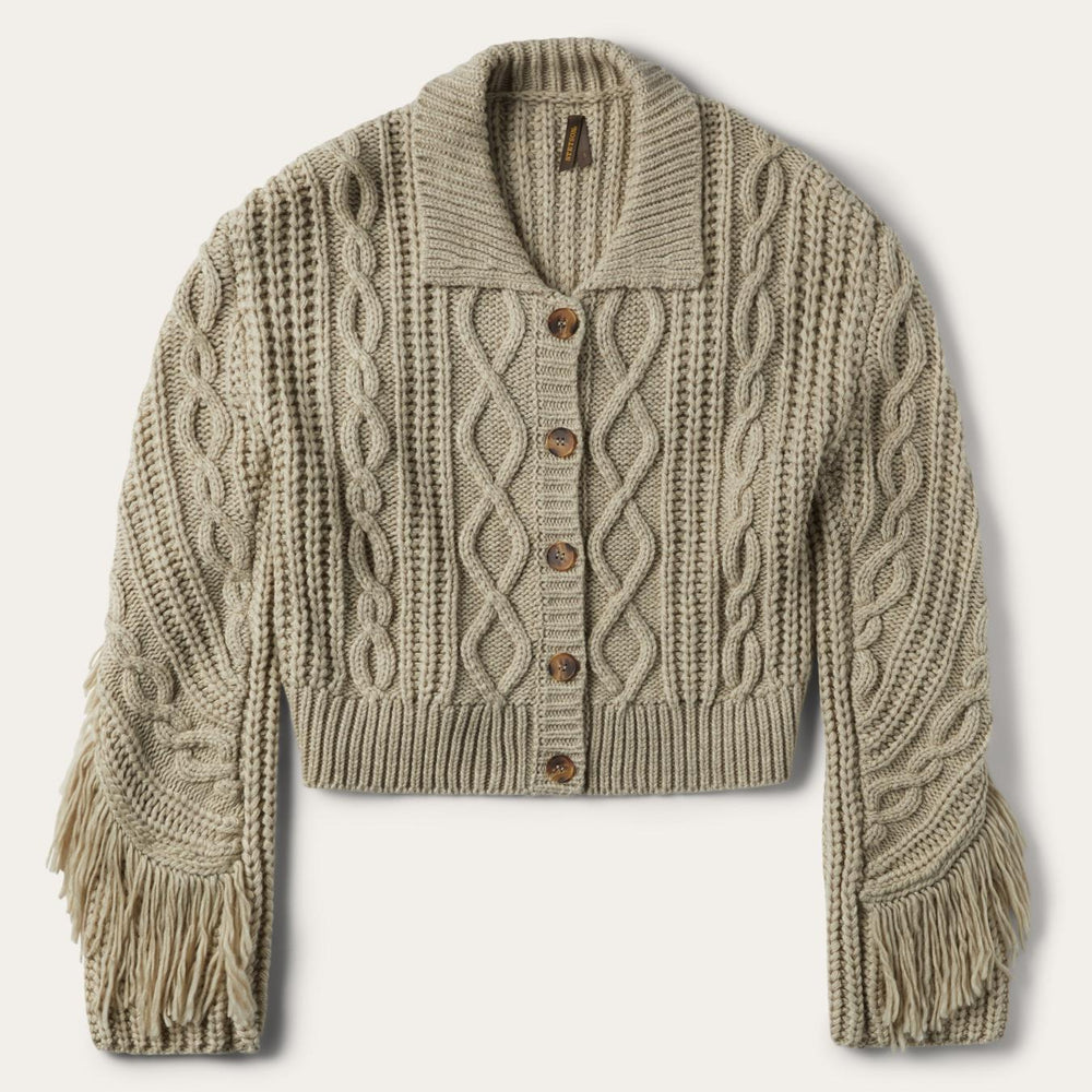 Women Sweaters | Stetson Cream Fringed Cardigan Tan