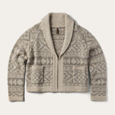 Women Sweaters | Stetson Cropped Shawl Collar Cardigan Brown