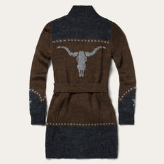 Women Sweaters | Stetson Vintage Steer Head Cardigan Brown