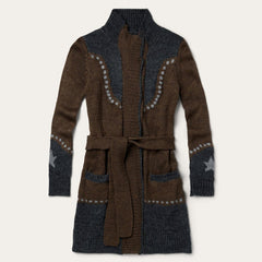 Women Sweaters | Stetson Vintage Steer Head Cardigan Brown