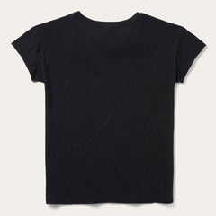 Women Tees | Stetson Sunset Saguaro Graphic Tee Black