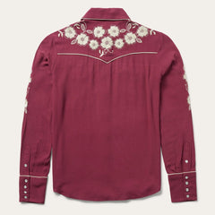 Women Western Shirts | Stetson Wine Classic Western Snap Shirt Wine