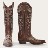 Women Western | Stetson Adeline Burnished Brown Back Zip Cowboy Boot Brown