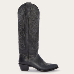 Women Western | Stetson Blair Corded Side Zip Cowboy Boot Black