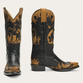 Women Western | Stetson Faye Cowgirl & Horse Underlay Leather Boot Black