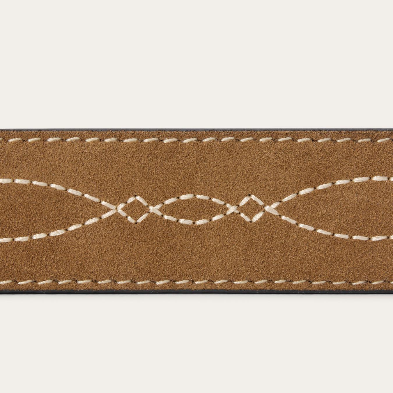 Men Belts | Stetson Tooled Tapered Belt Brown/sand