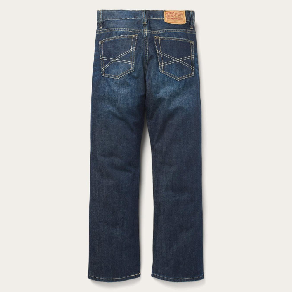 Men Boot Cut | Stetson 1312 Fit Destructed Jeans Blue