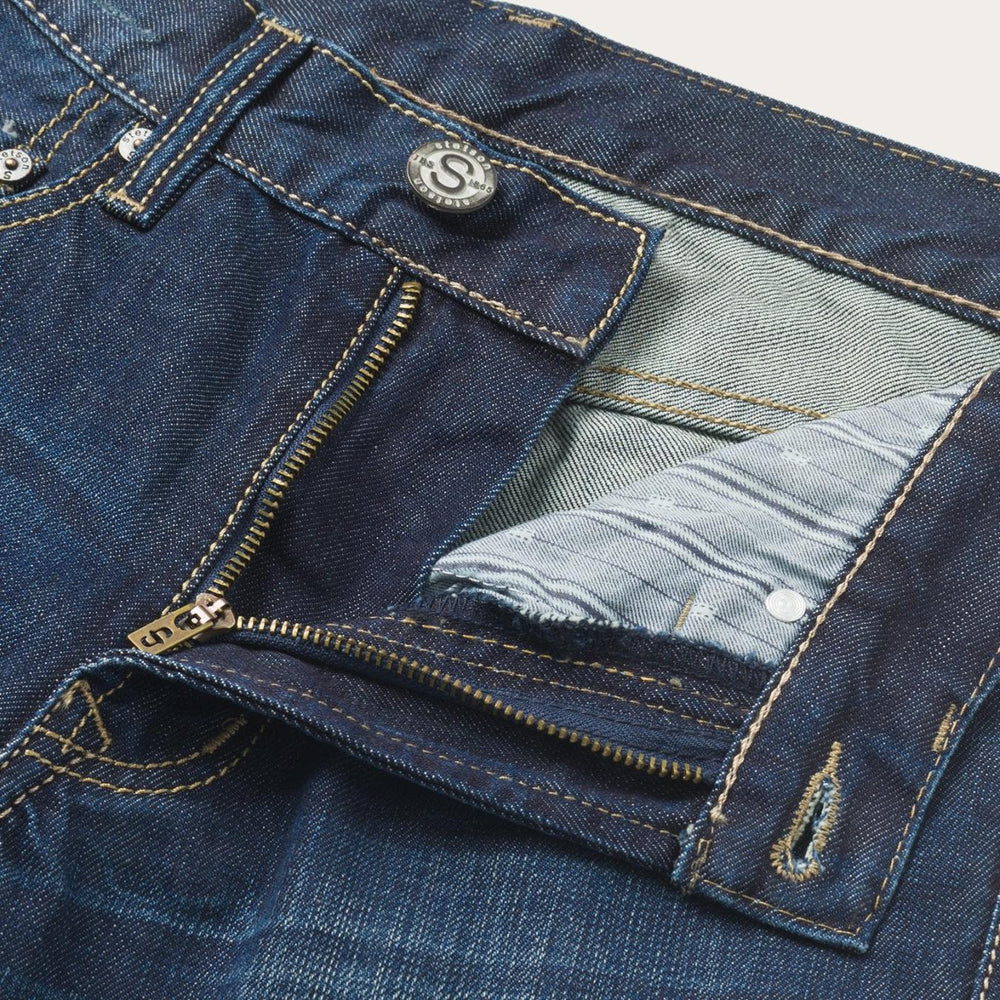 Men Boot Cut | Stetson 1312 Fit Destructed Jeans Blue