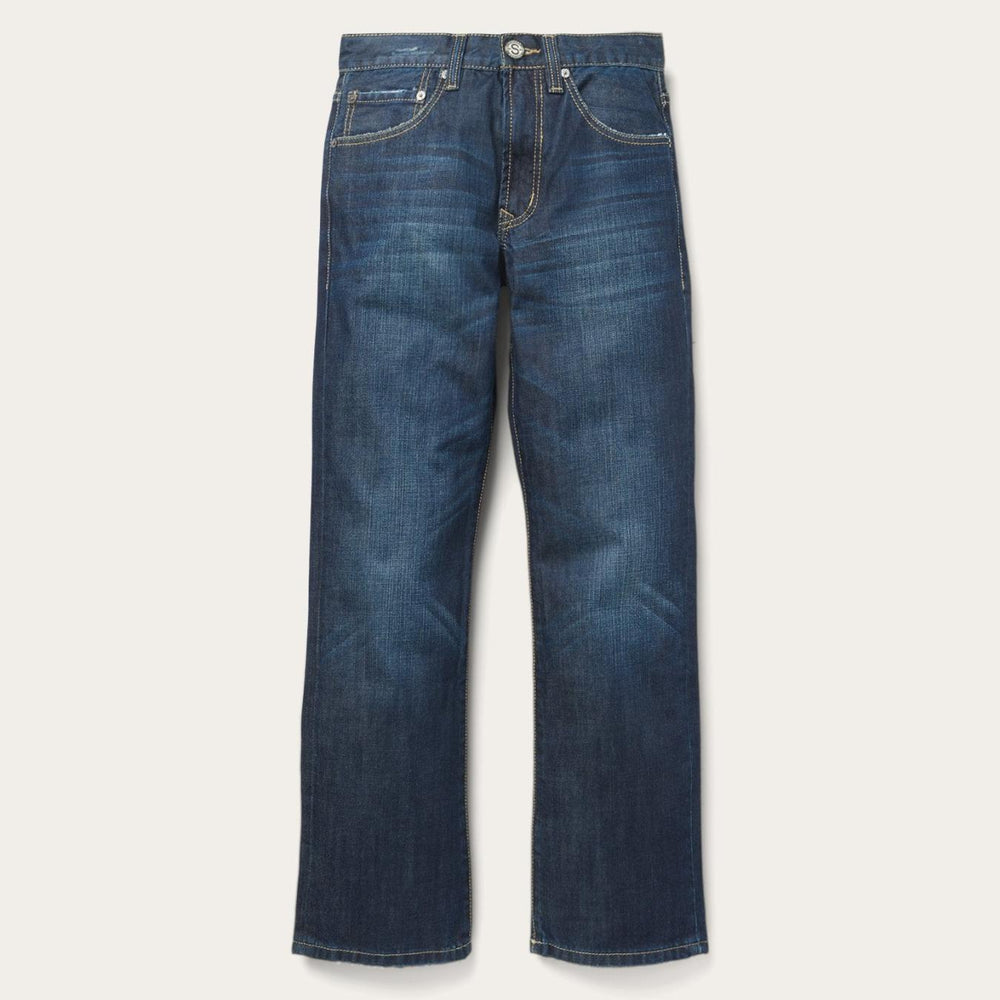 Men Boot Cut | Stetson 1312 Fit Destructed Jeans Blue