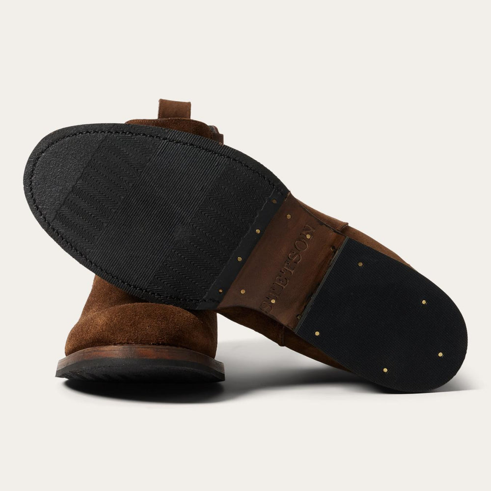 Men Chukka | Stetson Suede Beat Chelsea Boot Brown