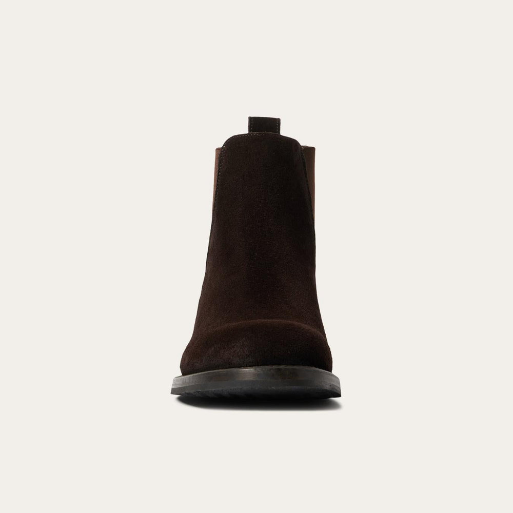Men Chukka | Stetson Suede Beat Chelsea Boot Dark Brown