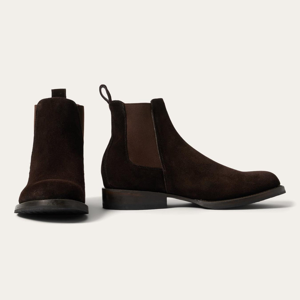 Men Chukka | Stetson Suede Beat Chelsea Boot Dark Brown