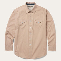 Men Classic Cut | Stetson Diamond Print Western Shirt Orange