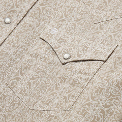 Men Classic Cut | Stetson Medallion Print Western Shirt Brown