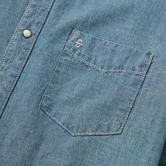 Men Denim Shirts | Stetson Chambray Denim Shirt Blue
