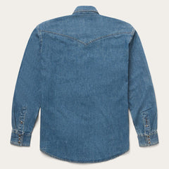 Men Denim Shirts | Stetson Classic Denim Shirt Blue