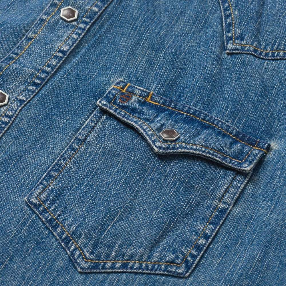 Men Denim Shirts | Stetson Classic Denim Shirt Blue