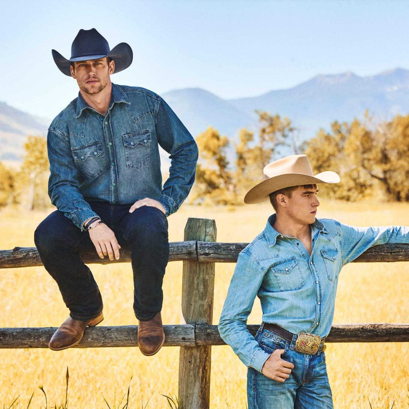 Men Denim Shirts | Stetson Turquoise Snap Western Denim Shirt Blue