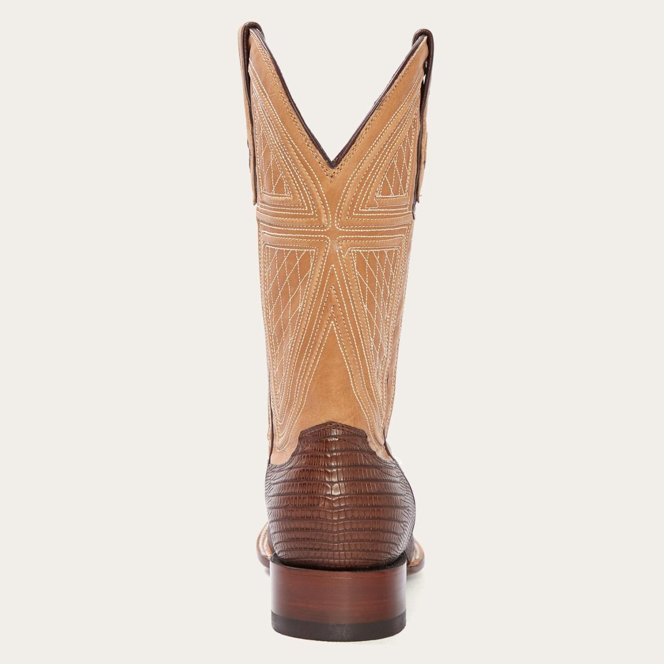 Men Exotics | Stetson Beaumont Brown Teju Cowboy Boot Brown