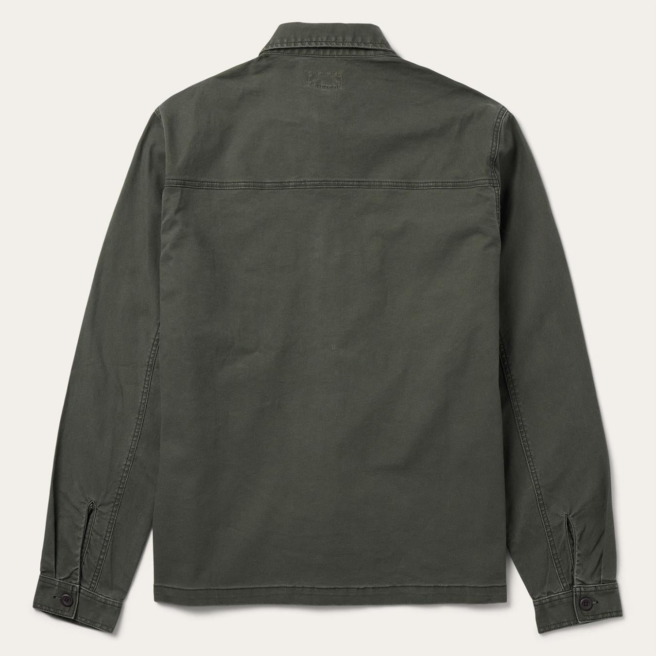 Men Jackets | Stetson Stretch Canvas Jac-Shirt Green