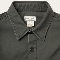 Men Jackets | Stetson Stretch Canvas Jac-Shirt Green