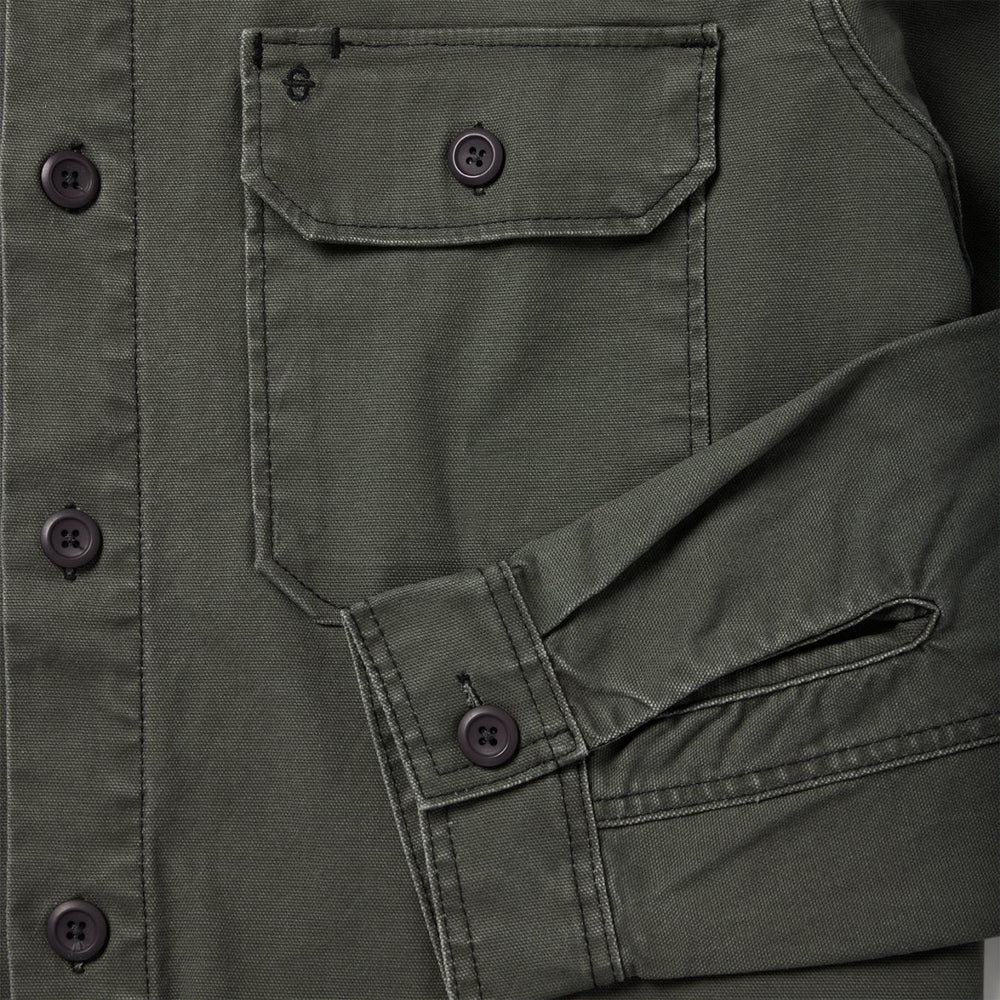 Men Jackets | Stetson Stretch Canvas Jac-Shirt Green
