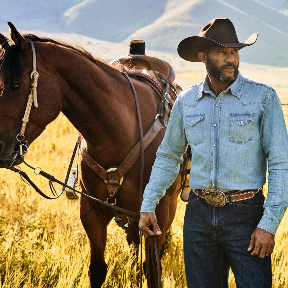 Men Modern Cut | Stetson 1520 Fit Standard Straight Leg Jean Blue