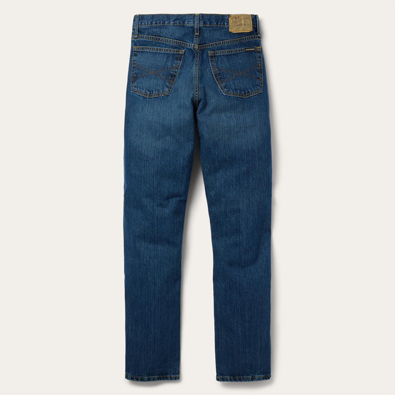 Men Modern Cut | Stetson 1520 Fit Standard Straight Leg Jean Blue