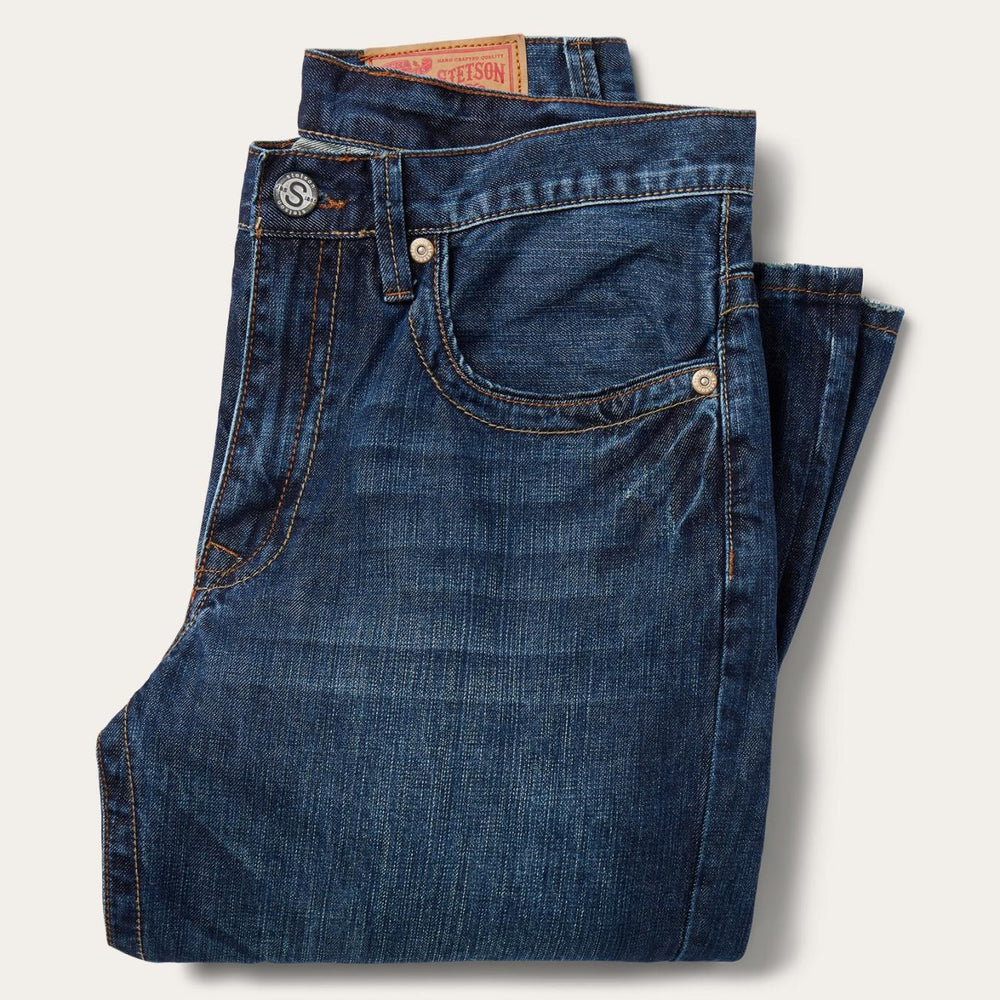 Men Modern Cut | Stetson 1520 Standard Straight Leg Jean Blue