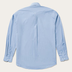 Men Modern Cut | Stetson Blue Solid One-Pocket Snap-Front Shirt Blue